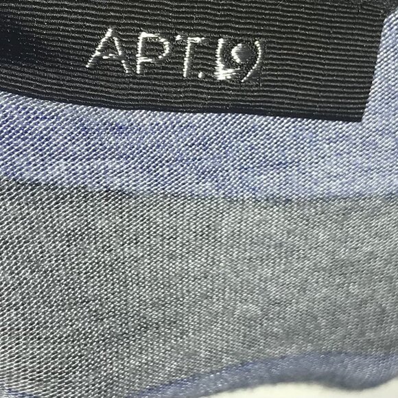 APT. 9 Blue And Black Diagonal Line Pattern A-line Maxi Dress Size Petite Medium - Picture 3 of 3